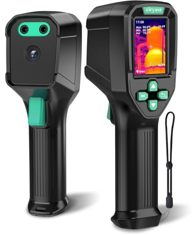 Telecamera termica portatile, risoluzione IR 240 x 240, da -40 ° F a 550 °F, frequenza di aggiornamento 25Hz con allarme temperatura, IP64, telecamera a infrarossi per ispezione domestica, HVAC ed