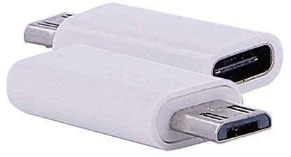 REY Adapter konverter USB C 3.1 weiblich auf Micro USB männlich, Lade und Daten, weiß