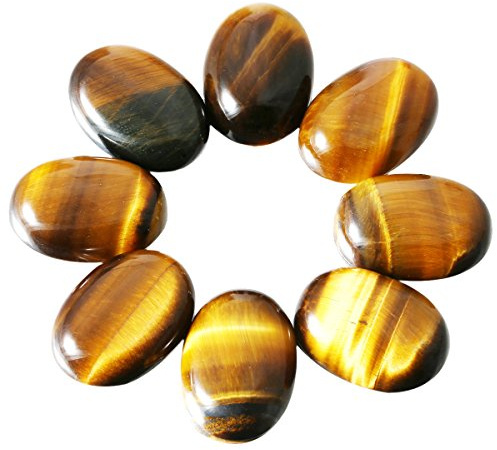 Nupuyai 5 Stk. Edelstein Cabochon flache Oval Steine für Schmuckherstellung | Kleine Cabochon Flachrücken Schmucksteine für Anhänger, Ketten, Ringe, Haarschmuck, Makramee Bastelperlen