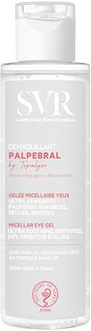 SVR PALPEBRAL Soothing No-Rinse Eye Makeup Remover Gel for Hypersensitive, Dry, Sore, Allergy-Prone Eyelids and Eye Contour, Minimalist Formula, 125ml