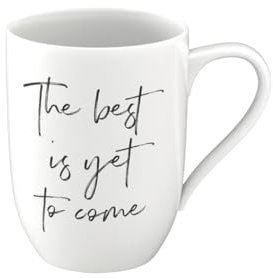 Villeroy & Boch - Taza con asa «The best is yet come», 280 ml, porcelana, color blanco.