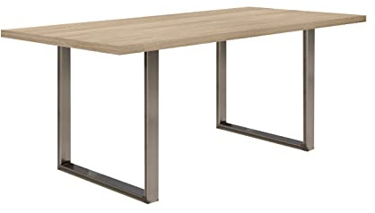 FORTE TABLES Tisch nicht ausziehbar, Holzwerkstoff, Sonoma Eiche, 180 x 74.7 x 90 cm