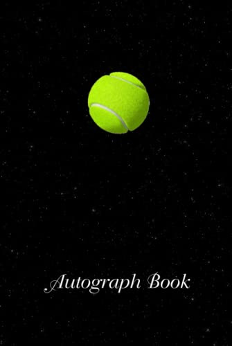 Tennis Autograph Book: Hardcover, Signatures Blank Scrapbook, Blank Unlined Memory Journal, Keepsake Book, Celebrity Memorabilia Album Gift, Present ... School Clubs, Social Groups, or Summer Camps