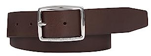 Tommy Hilfiger Herren Gürtel New Buckle Jeans 3,5 cm Ledergürtel, Braun (Testa Di Moro), 90