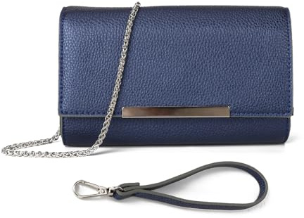 AFKOMST Small Clutch Purses for Women Summer Crossbody Bags and Straw Wristlet Handbags with Chain Strap | Small