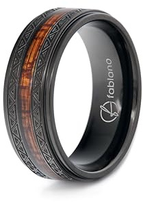 fablano Bermuda Holzring (Schwarz, 64 (20.4mm))