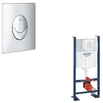 GROHE Bâti Support WC Rapid SL Project avec Plaque de Commande Skate Air Rapide SL chromé