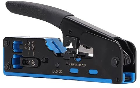 Kit D'outils de Sertissage RJ45, Pince à Sertir Ethernet Tout-en-un pour Connecteur RJ 8P 6P, Sertissage, Coupe, Dénudage, Kit D'outils de Sertissage Ethernet RJ45