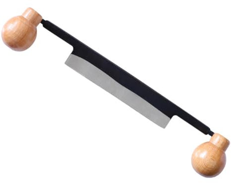 MASUNN Woodworking Broach Hand Scraper Flat Knife Double Handle Straight Planer Bark Knife DIY Planing Tool