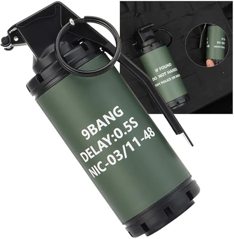 Dummy Grenade Model Plastic Grenades CS Airsoft Tactical Gear Accessories for Army Fans Cosplay Movie Props Outdoor (9-Bang)