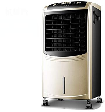 ASerZenith Portable Air Conditioner Fan COLD AIR FAN Standing Water- Cooled Space Air Coolers Evaporative 3 Speed Control Tower Fan Personal Floor Living Room Gold+Black