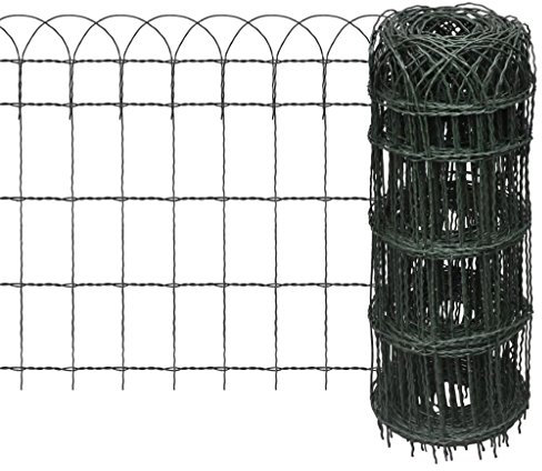 Sufrk Beetzaun Pulverbeschichtetes Eisen 25×0,65 m Gartenzaun Camping Zaun Dekorativer Gartenzaun GartenzäUne