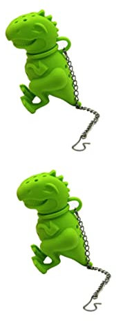 Garneck 2pcs Silicone Tea Infuser Fine Strainer for Loose Leaf Tea Strainer Ball Dinosaur Design Leakproof Food Grade