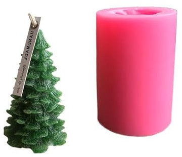 DBOO Silicone Christmas Pine Tree Candle Molds DIY Baking Molds Soap Molds Candle Making Supplies Moulds for Christmas Party