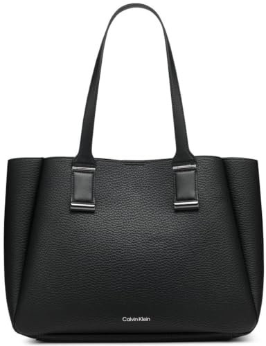 Calvin Klein Jett Organizational Tote, Schwarz/Silber, Einheitsgröße