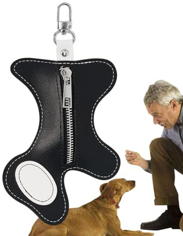 Kotbeutelhalter für Hunde, Kotbeutelhalter, Halter für Haustierkotbeutel, Hundekotbeutelhalter mit Hundemuster für Reisen, Spaziergänge, Hundespaziergangszubehör für Damen und Herren