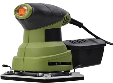 Lijadora de 1/4, Lijadora eléctrica de palma for trabajar la madera, 13000 RPM, con caja for el polvo, for pulir madera, Lijadora orbital cuadrada de 210W for acabado de madera