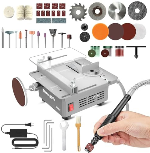 Portable Precision Table Saw by Sinpiode, 9000RPM High Speed Desktop Saw for Crafting and Models