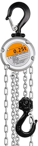 GXLDIANPU Palan Manuel À Chaîne 250kg/500kg, Palan À Chaîne Robuste, Crochet Anti-cassure, Chaîne À Haute Résistance, pour La Construction, Les Garages, Les Entrepôts Et Les Machines Automobiles.