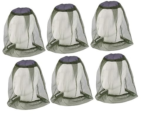 Chapeau Filet Extérieur 6 Pièces en Tissu Mesh pour Jardin