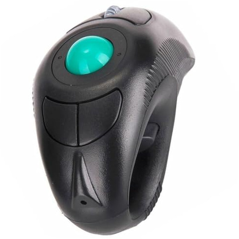 TEHAUX 2.4g Souris sans Fil Trackball Ergonomique à Contrôle Pouce Souris Portable Ghz Compatible Pc Et Ordinateur Portable Forme Dauphin Adaptée Gauchers Et Droitiers Distance Soulage FA