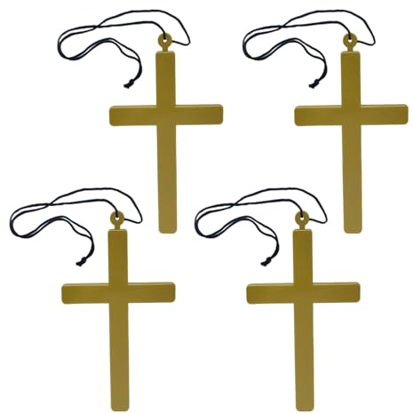 SAIIURV 4 Pièces Collier Croix, collier de croisement, costume de nonne pour femme, des saints et des pécheurs
