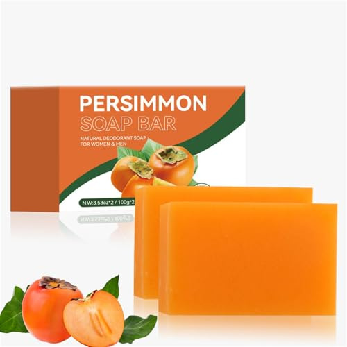 Persimmon Soapm, Desodorierende Und Feuchtigkeitsspendende Feste Seife, Gerüche entfernen, Für Sanft Reinigende Ganzkörper-Intimpflege, Gesichtsseife für Reinigung & Ölkontrolle (2)
