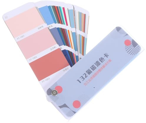 TOVINANNA 132-Color Paint Sample Card Set for Industrial Coatings Silver Pearl Metallic Finish, Paint Chips Standard Palette Book for Architecture and Automotive Applications