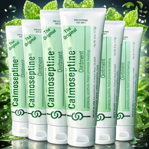 CALVERRA Calmoseptine Ointment 4oz Tube (Pack of 6) - Adult Diaper Rash Cream Ointment for Heat rashes - Large Calmoseptine Ointment for Itching and Rashes, Effective Diaper Rash Cream for Kids