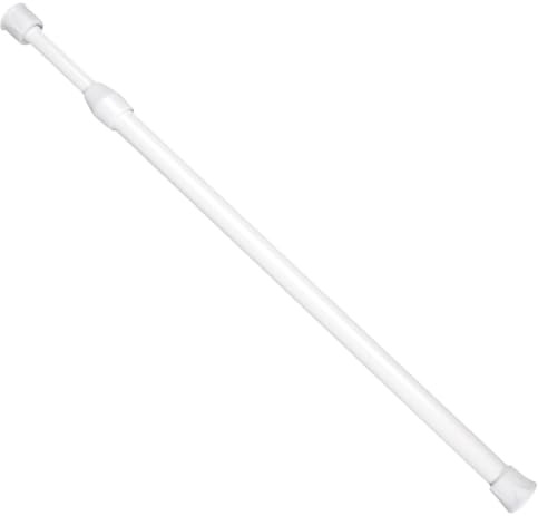 HAKIDZEL Barra de Cortina Extensible sin Perforar 40-70 CM Varilla Telescópica Tensión para Cortinas y Ducha Barra Multiusos para Armario y Tendedero Acero Resistente Fácil Ajuste