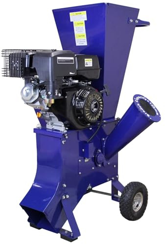 T-Mech Broyeur à Branches 15 CV 420 CC à Essence Déchiqueteuse de Feuilles Broyeur de Jardin à 4 Temps Jardiniers Professionnels Branches de Buisson [Équipement de Protection Personnel INCLUS]