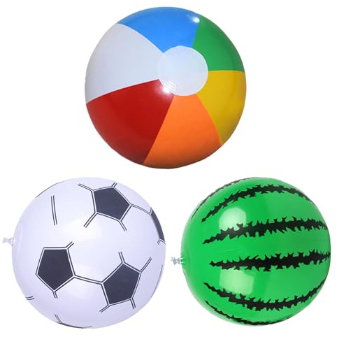 Pallone da spiaggia, pallone gonfiabile,Pallone da spiaggia per esterni 3 pezzi - Palloni da per bambini da 12 pollici, palloni da biliardo per piscina, palloni gonfiabili per giocattoli da