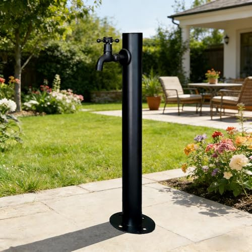 Columna De Agua Para Jardín, Grifo Vertical De Acero Inoxidable, Dispensador De Grifo Para Jardín, Fuente De Agua Hidrante, Para Limpieza Y Riego De Exteriores(Black 7)
