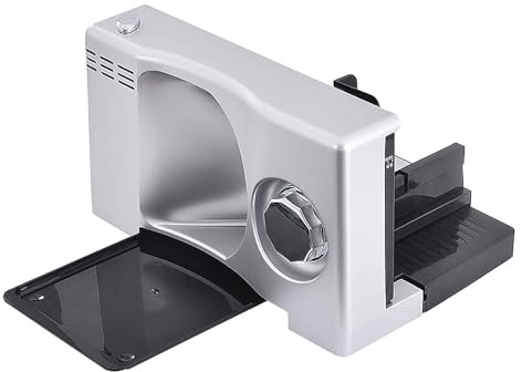 Electric Meat Slicer, 100W Food and Bread Slicing Machine with Adjustable Thickness 0–15 mm and 170 mm Stainless Steel Blade