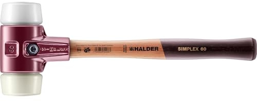 SIMPLEX-Schonhammer, Superplastik/Nylon; mit Tempergussgehäuse und hochwertigem Holzstiel | D=60 mm | 3078.060
