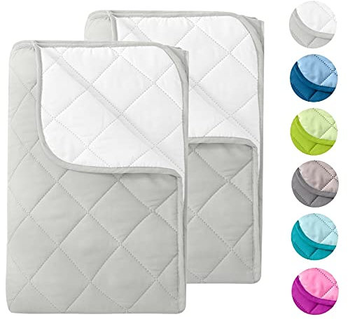 wometo 2 Stück Microfaser Sommer Steppbett Wende-Design 135x200 oekoTex - weiß und wollweiß Kochfest 95° Sommerbettdecke Leichtsteppbett I ohne Bezug verwendbar I 2er Set