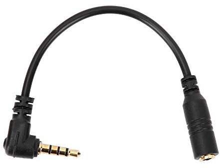 Topiky 3-pole TRS to 4-pole TRRS Microphone Adapter Cable,3.5mm Earphone Headphone Adapter Connector TRS to TRRS Converter Cable Line