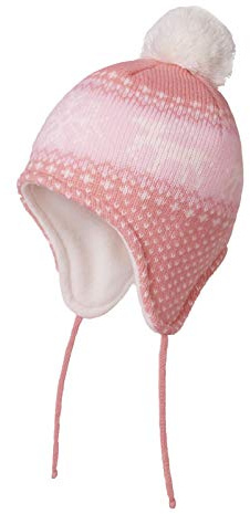 YAMEE Barnmössa baby varm vintermössa pojkar flickor småbarn öronlappar mössa stickad mössa varm höst vintermössa mössa skalle mössa med öronskydd (0–5 år), 202016*rosa, 2-5 år
