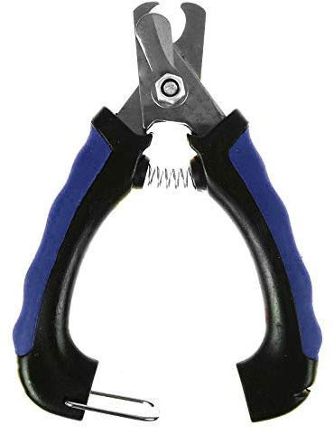6 Dog Nails Clippers Claw Trimmer Dog Nail Grinders Razor Blade Scissor for Pet Grooming with Safety Guard - Ideal for Medium to Large Dog Breeds (Blue)