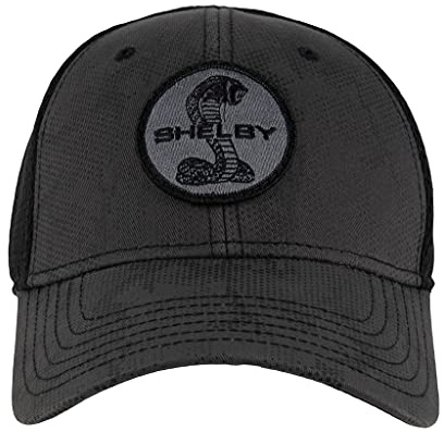 Shelby Snake Tactical Mesh Cap Grey/Black | Officially Licensed Shelby® Product | Adjustable, One-Size Fits All | Chino Twill with Sandwich Mesh