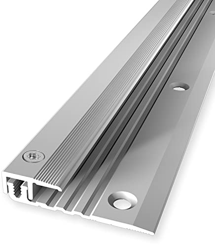 PROVISTON | Abschlussprofil | Vinylausgleich | Breite: 17 mm | Höhenausgleich: 4-9.5 mm | Länge: 1000 mm | Aluminiumprofil | Silber | 1 Stück