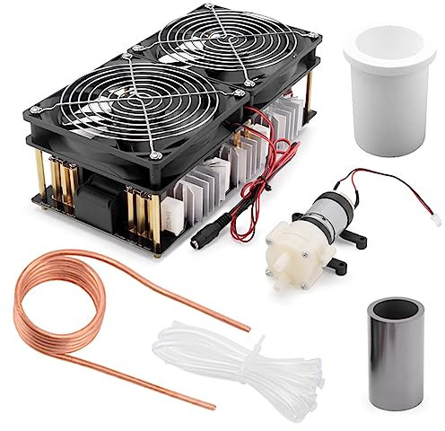 HUIOP Placa de Calentamiento por inducción ZVS Placa de Circuito Impreso de Calentamiento por inducción de Alta frecuencia 2500W MAX 50A ZVS + Bobina + crisol + Bomba