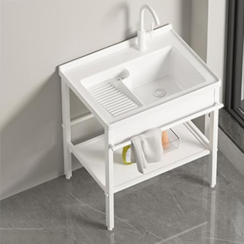 Keramik handwaschbecken spültisch，keramik handwaschbecken，einzelbecken badezimmer waschbecken universalspüle，Waschbecken, Waschbecken für Garage, Waschküche, Garten，Spülbecken für eine Waschküche(70*5