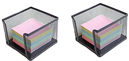 SEWACC 2stücke Wire Mesh Selbstklebender Notizspender Memo-Organizer Für Schreibtisch Für Haftnotizen Praktisch Für Büro Und Zuhause
