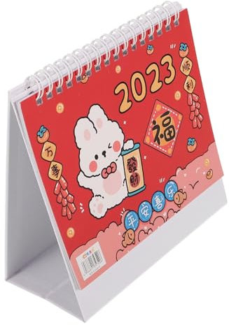 JEWEDECO Wandkalender Jahr Des Hasenkalenders Mondkalender Kalenderanhänger Wandkunst Hängekalender Kalender Mondjahreskalender Jahr Des Kaninchens