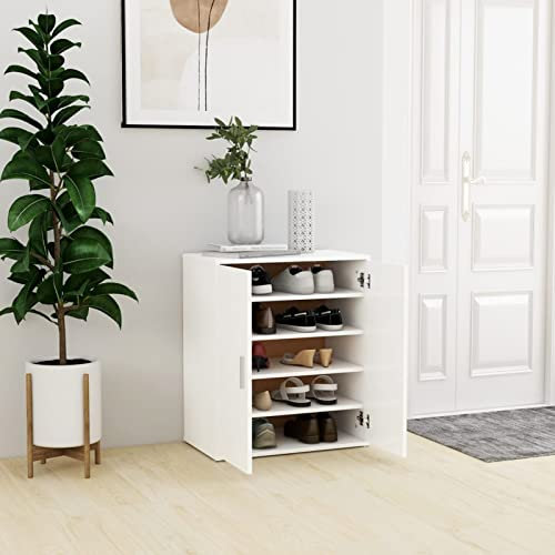Iiaky Schuhschrank Weiß 60x35x70 cm Holzwerkstoff Schuhschrank Breit Bastelschrank Schuhschrank Mit SchiebetüRen