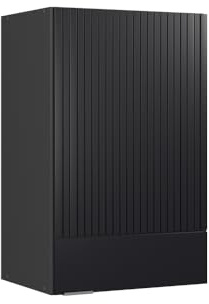 Vicco Hängeschrank Fame-Line, Schwarz gestreift, 45 cm | MDF-Front · Soft-Close · 2 Einlegeböden · Metallgriffe · ✓ Praktischer Stauraum