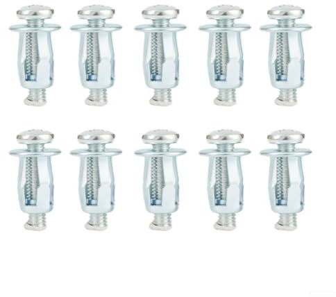 Zeroupshop 10 Stück Metallschrauben hohl, M5 M6 Metallschrauben hohl, Kopfgewindeeinsatzmutter, mit Schraube für Schlossmutter Befestigung (M6)