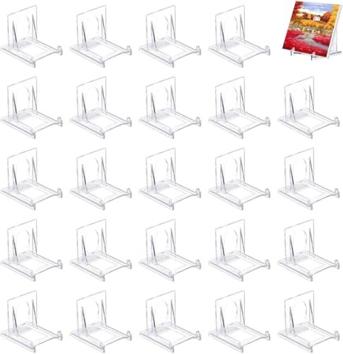 Clear Acrylic Display Stand - 20 Pcs Adjustable Holder for Plates, Phones, Books, and Photos with Easel