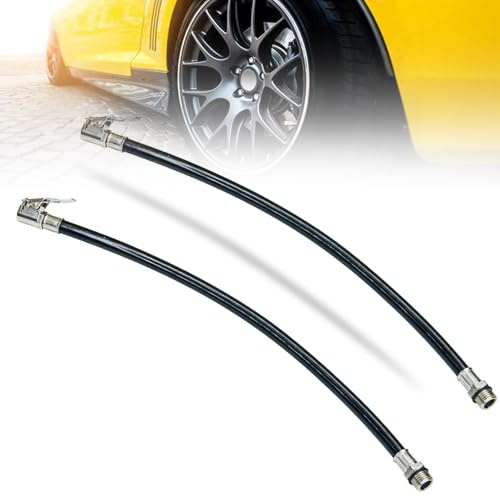Reifenfüller, 2 Stück Reifenfüllschlauch, Autoreifen-Luftfüllschlauch, Schlauch zum Aufblasen von Gummireifen, Gewinde 13mm, für Fahrrad Auto Motorrad Fahrradreifen Air Pump